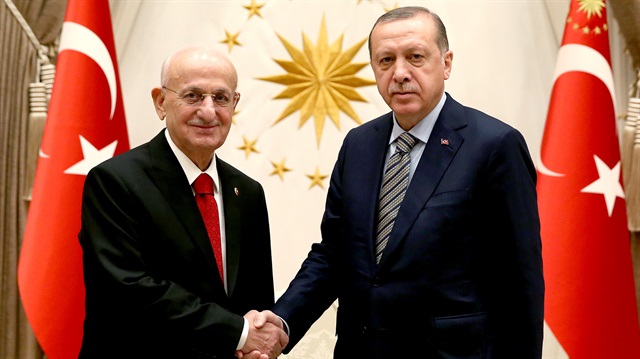Cumhurbaşkanı Erdoğan, TBMM Başkanı Kahraman'ı kabul etti

