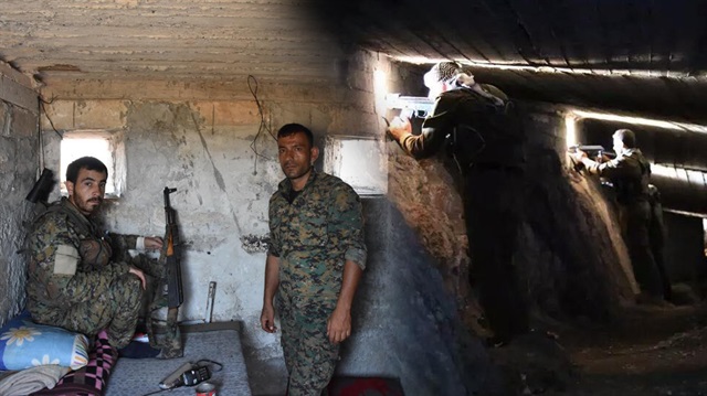 ​Afrin’de Türkiye sınırı boyunca tünel kazan PKK, terör eğitimlerini yer altında sürdürüyor. 