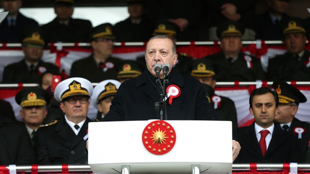 President of Turkey Erdoğan attends a graduation ceremony