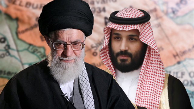 İran dini lideri Ayetullah Hamaney ve Suudi Arabistan Veliaht Prensi Muhammed bin Selman 