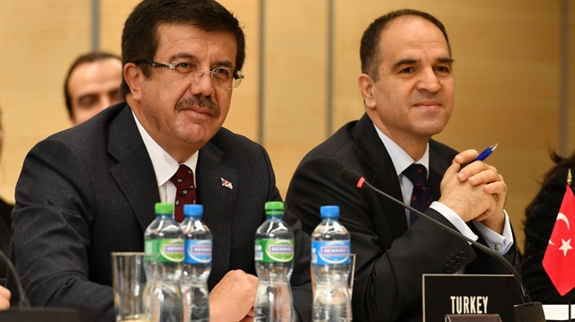 Turkish Economy Minister Nihat Zeybekçi in Geneva