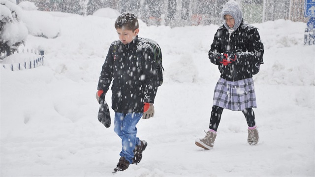 Van'da etkili olan kar yağışları sonucunda okullar tatil edildi. 