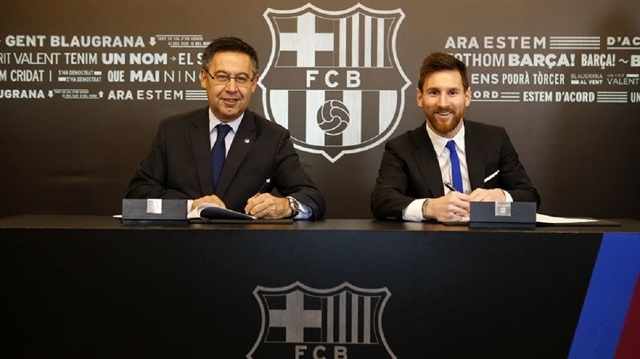 Barcelona Lionel Messi'nin sözleşmesini 2021 yılına kadar uzattığını açıkladı