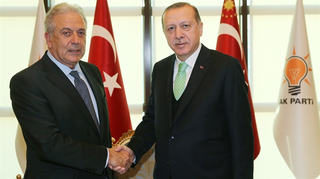 Cumhurbaşkanı Erdoğan, AB Göç, İçişleri ve Vatandaşlık Komiseri Avramopulos’u kabul etti.