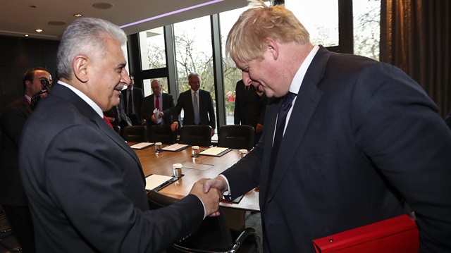 Başbakan Yıldırım ile İngiltere Dışişleri Bakanı Johnson