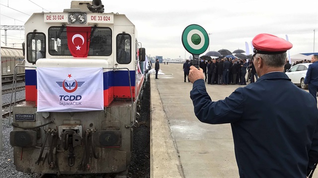 Bakü-Tiflis-Kars Demiryolu'nda Mersin'den ilk tren yola çıktı.