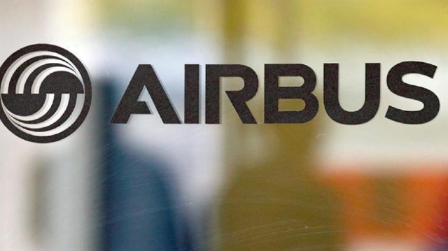 The logo of Airbus is pictured at the company's headquarters in Colomiers near Toulouse, France