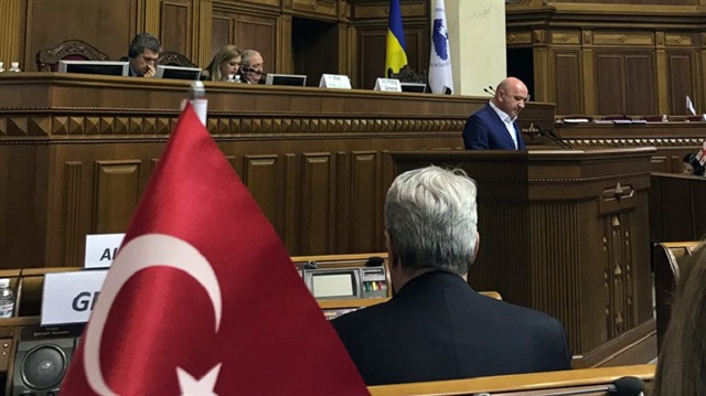 AK Parti Ordu Milletvekili Metin Gündoğdu Türk Delegasyonu adına Kiev'de konuşma yaptı.
