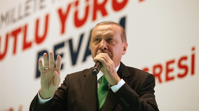 AK Parti Muş İl Başkanlığı kongresinde konuşan Cumhurbaşkanı Recep Tayyip Erdoğan