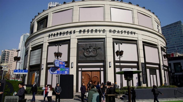 A view of the new Starbucks Reserve Roastery in Shanghai, China