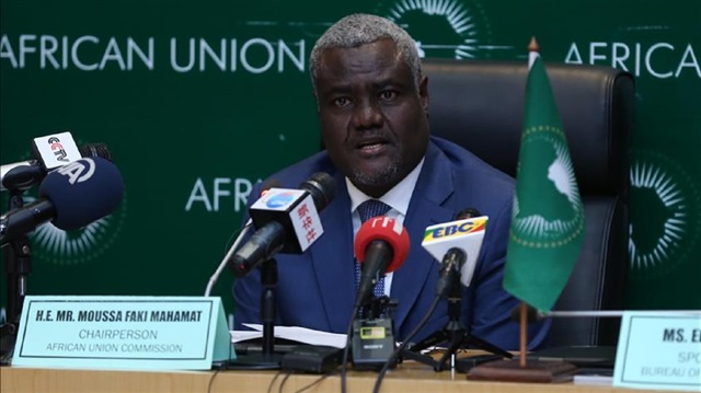 The chairperson of the African Union Commission, Moussa Faki Mahamat