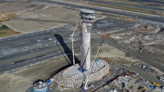3. Havalimanı’nın lale figürlü kulesinin yüksekliği 90 metreye ulaştı.