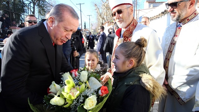 Cumhurbaşkanı Erdoğan cuma namazını Gümülcine'de kıldı.