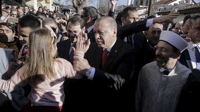 Turkish president Recep Tayyip Erdoğan visits Western Thrace region