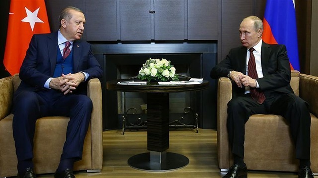 Turkish president Recep Tayyip Erdoğan and Russian president Vladimir Putin