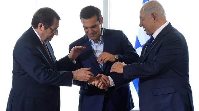 Arşiv: Yunanistan, Güney Kıbrıs Rum Kesimi ve İsrail liderleri, 15 Haziran'da Selanik'te üçlü zirve gerçekleştirmişti.