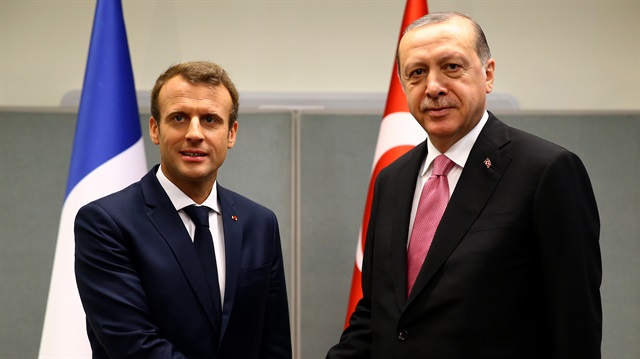 Cumhurbaşkanı Erdoğan ile Fransa Cumhurbaşkanı Macron