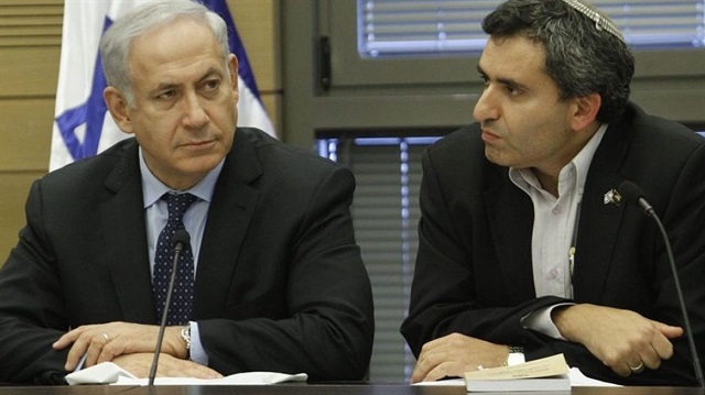 İsrail Başbakanı Binyamin Netanyahu ve Kudüs İşleri Bakanı Zeev Elkin