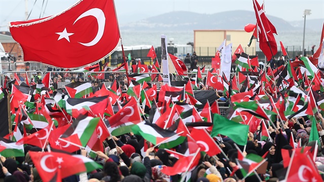 İstanbul Yenikapı'daki "Kudüs İslam'ındır" mitingi başladı.