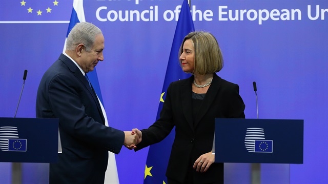 Netanyahu, AB'de dışişleri bakanı düzeyinde ağırlandı.