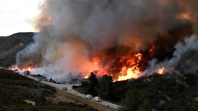 California eyaletindeki yangının boyutu