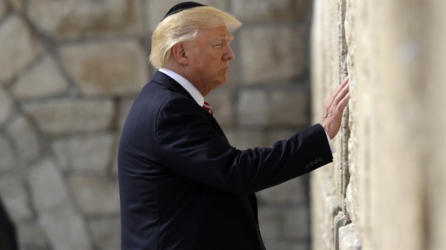 ABD Başkanı Donald Trump daha önce Kudüs'e giderek 'Ağlama Duvarı'nı ziyaret etmişti. 