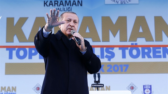 Cumhurbaşkanı Recep Tayyip Erdoğan, Karaman'da toplu açılış töreninde konuştu.