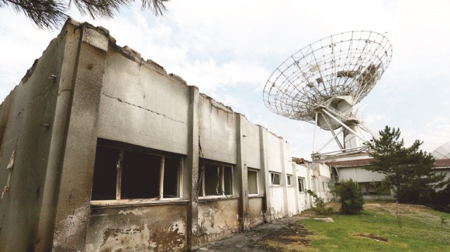 FETÖ'cüler tarafından bombalanan TÜRKSAT yerleşkesi