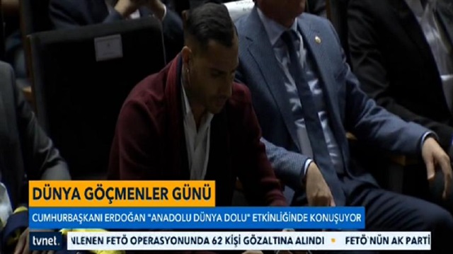 Beşiktaşlı futbolcu Ricardo Quaresma da Erdoğan'ı dinleyenler arasındaydı.