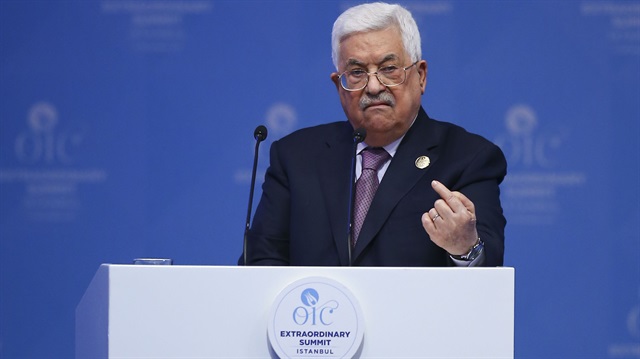 Filistin Devlet Başkanı Mahmud Abbas,  İstanbul'daki İİT Olağanüstü Zirvesi'nde konuşmuştu.