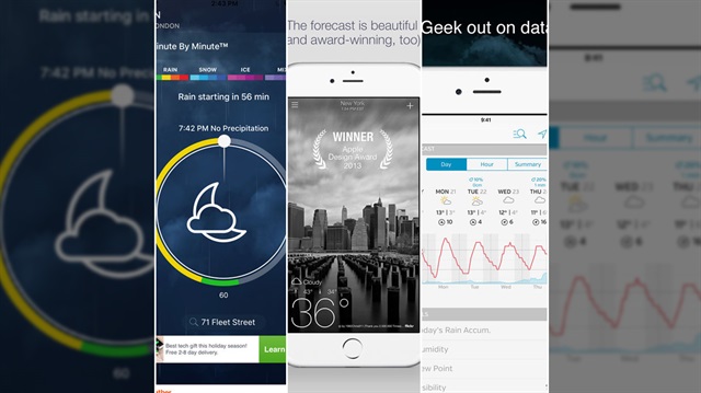 iOS ve Android için en iyi 8 hava durumu uygulaması. 