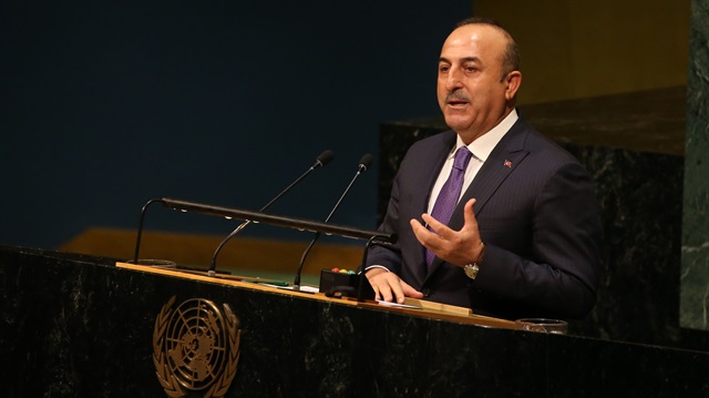 Dışişleri Bakanı Mevlüt Çavuşoğlu, BM Genel Kurulu'nda üye ülkelere seslendi.