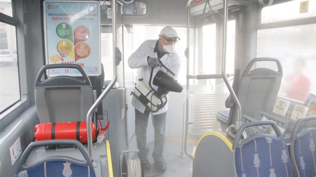 Otobüsler nano teknolojiyle temizleniyor