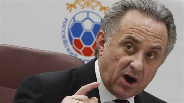 Russian Deputy Prime Minister Vitaly Mutko speaks during a news conference