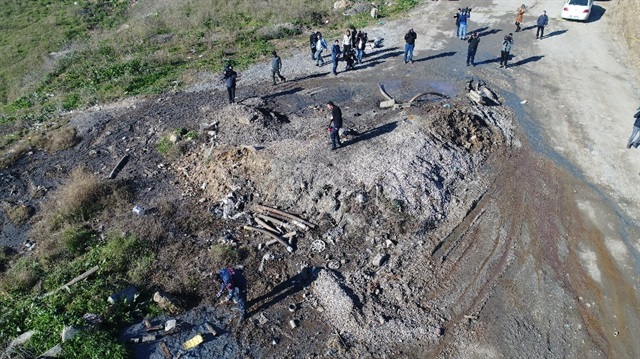 İstanbul Tuzla'daki kimyasal dökülen alan