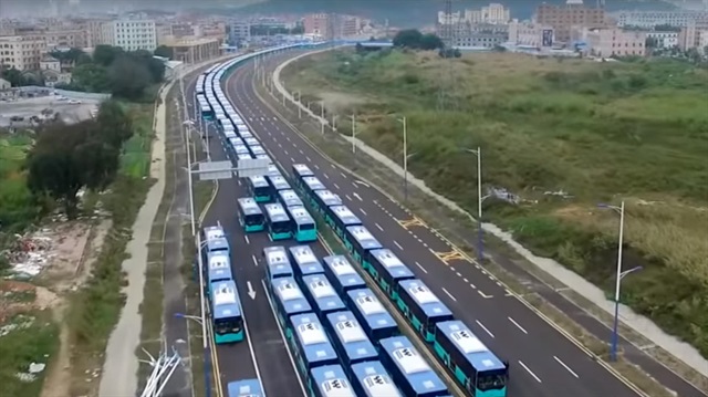 Çin'in Shenzhen şehrinden 16 bin elektrikli otobüsle toplu ulaşımda devrim