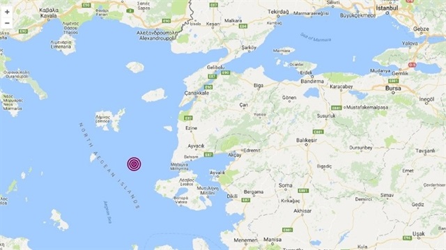 Ege Denizi'nde deprem meydana geldi.