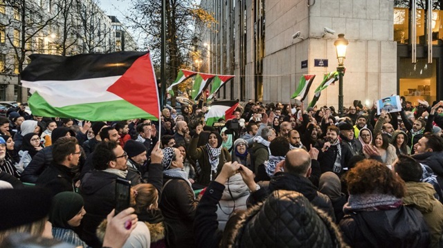 Belçika'da Kudüs için gösteri düzenlendi