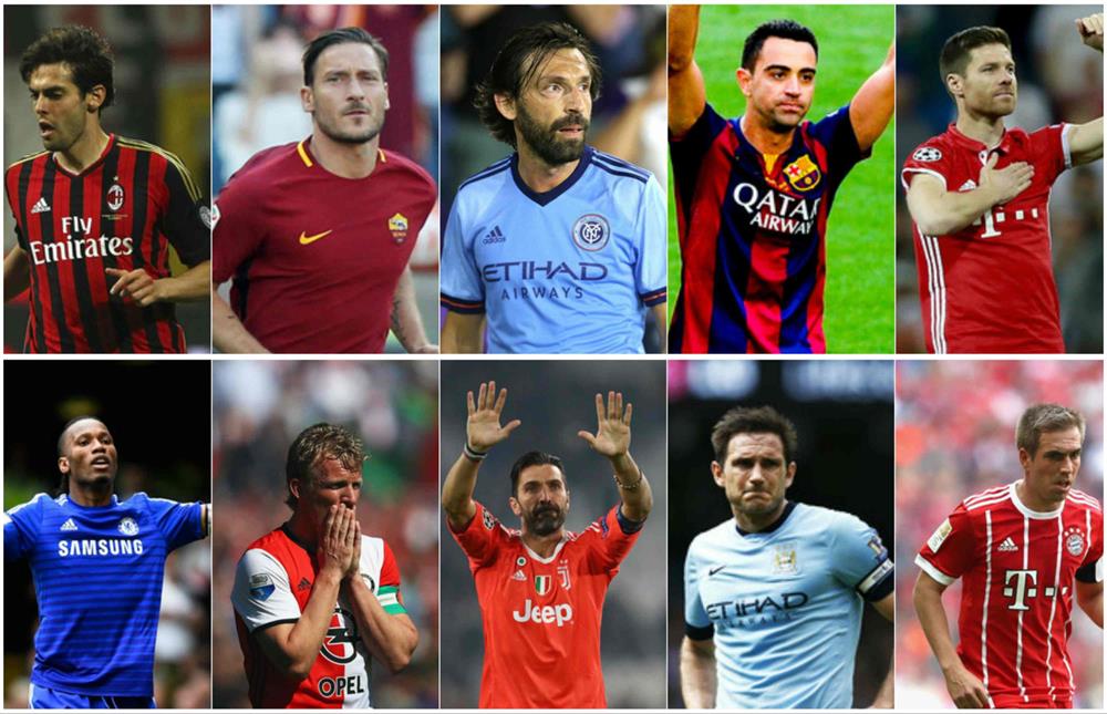 Futbola veda eden efsaneler.