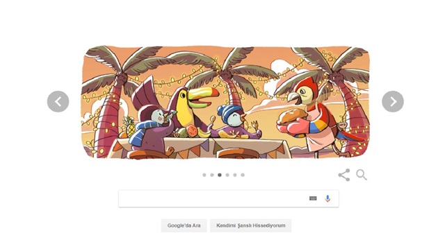 Google'dan yeni yılın ilk gününe özel doodle geldi. 