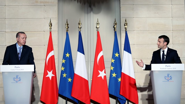 Cumhurbaşkanı Erdoğan ile Fransız mevkidaşı Macron ortak basın toplantısı düzenledi.