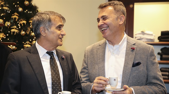 Beşiktaş Başkanı Fikret Orman ve teknik direktör Şenol Güneş
