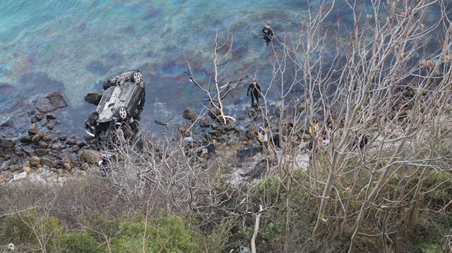 Sarıyer'de denize düşen otomobilin sürücüsü hayatını kaybetti