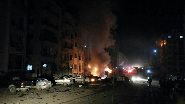 ​İdlib'deki bombalı saldırı sonrası ilk görüntüler