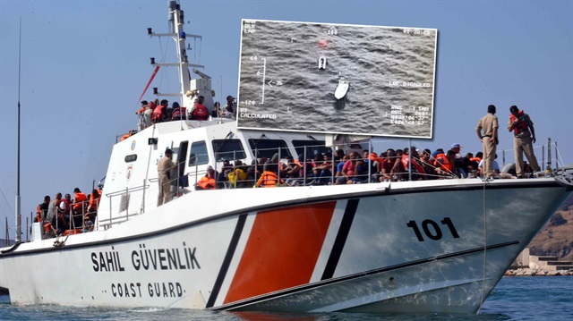İzmir’de 55 kaçak göçmen yakalandığı operasyonun güvenlik güçlerinin kameralarına yansıdığı anlar.