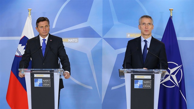NATO Genel Sekreteri Stoltenberg ile Slovenya Cumhurbaşkanı  Pahor  ortak basın toplantısında konuştu.