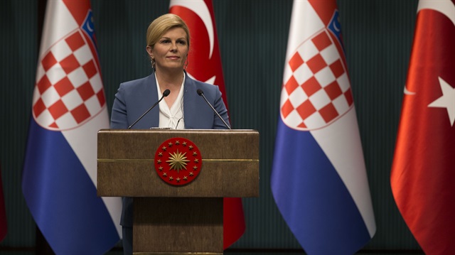 الرئيسة الكرواتية تشيد بوقوف تركيا إلى جانب بلادها في أصعب الظروف