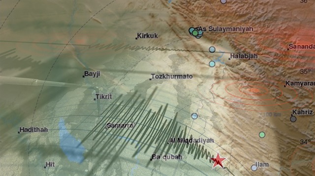 Bağdat'ın doğusunda meydana gelen depremin büyüklüğünün 5.5 olduğu ifade ediliyor.