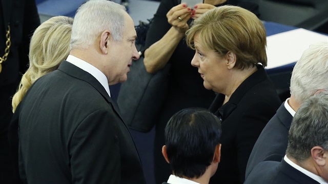 Almanya Başbakanı Angela Merkel ve İsrail Başbakanı Binyamin Netanyahu (Fotoğraf: Reuters)
