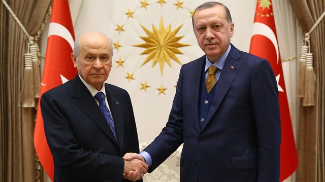 MHP Genel Başkanı Devlet Bahçeli ile Cumhurbaşkanı Recep Tayyip Erdoğan